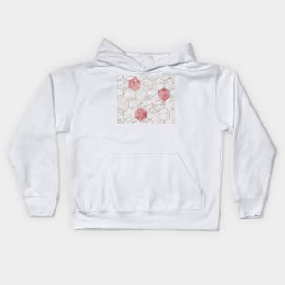 Rosa marble hexagons Kids Hoodie